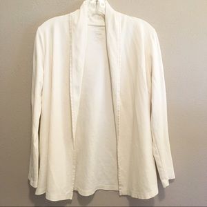 L.L. Bean Cream Cotton Cardigan